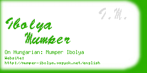 ibolya mumper business card